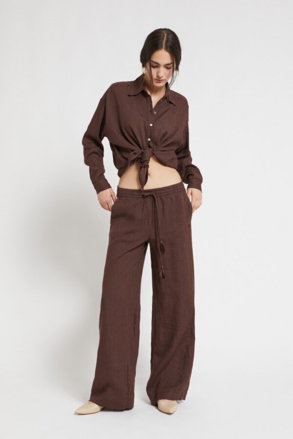 Linen Palazzo Trousers